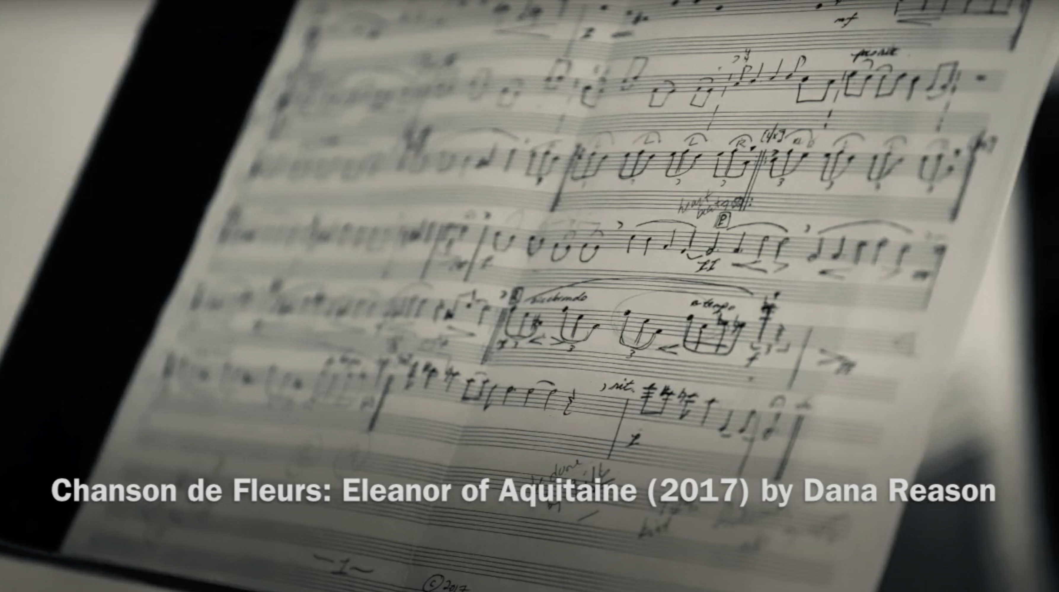Chanson de Fleurs: Eleanor of Aquitaine (2017) for oboe and soundscape by Dana Reason